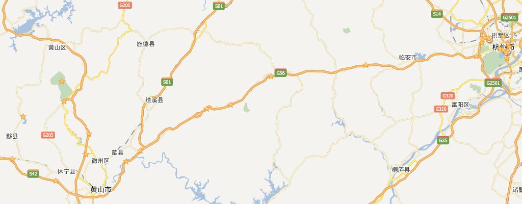 杭州-歙县-黄山-宏村-黟县-杭州 自驾关键点图